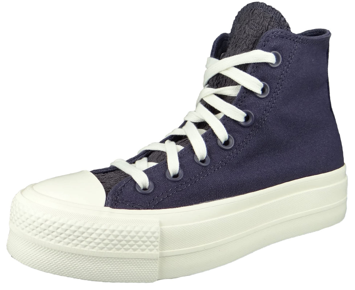 Converse Women's Chuck Taylor All Star Lift Sneakers, Dark Raisin/Dark Raisin/Egret, Purple, White, 9.5 Medium US