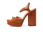 Coach Nicolette Suede Sandal Burnished Amber 8 B (M)