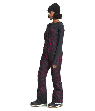 THE NORTH FACE Freedom Insulated Bib Pant - Women's Roxbury Pink Halftone Floral Print, S/Short