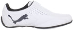 PUMA Men's Sneaker Casual Shoes 11 Women/9.5 Men White/Dark Shadow/Black
