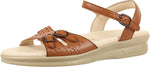SAS Duo Strap Sandals for Women - Leather Upper with Laser Cut Details, Sturdy and Breathable Casual Sandals Antique Tan 10 N - Narrow (AA)