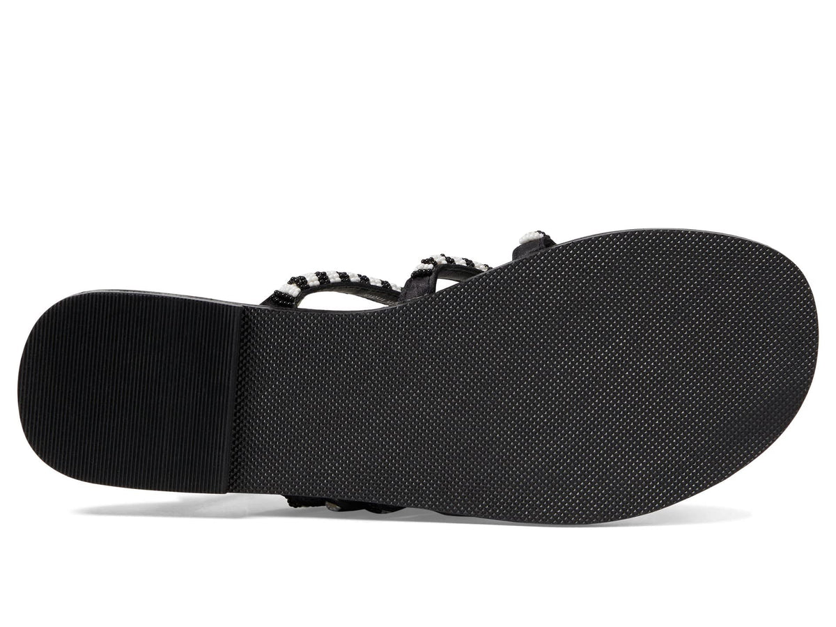 Free People Beatrice Beaded Flat Sandal Black Combo EU 37.5 (US Women's 7.5) M