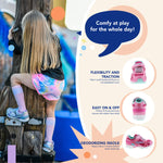 TSUKIHOSHI 3537 Glitz Strap-Closure Machine-Washable Child Sneaker Shoe with Wide Toe Box and Slip-Resistant, Non-Marking Outsole, Hotpink/Mint - 11 Little Kid (4-8 Years)