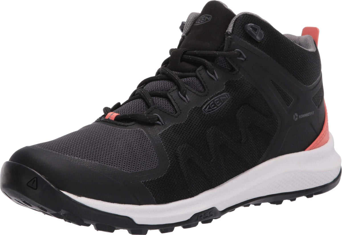 KEEN Explore Vent Mid Black/Coral 9.5 B (M)