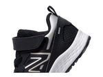 New Balance® Kids Fresh Foam 650v1 Bungee Lace with Top Strap Shoes for Kids – Comfortable Padding Black/Metallic Silver 1.5 Little Kid XW
