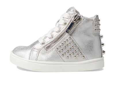 NINA Girl's Ivette (Toddler/Little Kid/Big Kid) Silver Distressed Metallic 4 Big Kid M