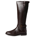 Cole Haan Cape Stretch Tall Boot Dark Chocolate Leather 9 B (M)