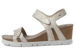 Mephisto Women's Emelia Wedge Sandal, Light Taupe Monaco, 8