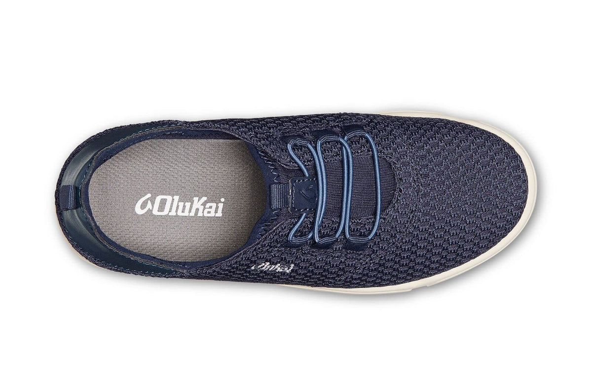 OLUKAI Alapa Li Boy's Sneakers, Breathable, Moisture-Wicking Design, No Tie Laces, Lightweight & Comfortable, Trench Blue/Trench Blue, 1
