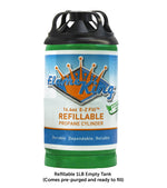 Flame King Refillable 1LB Empty Propane Cylinder Tank - Reusable - Safe and Legal Refill Option - DOT Compliant-16.4 oz (2-Pack), green (YSN164-2) 16.4 oz (2-Pack), green