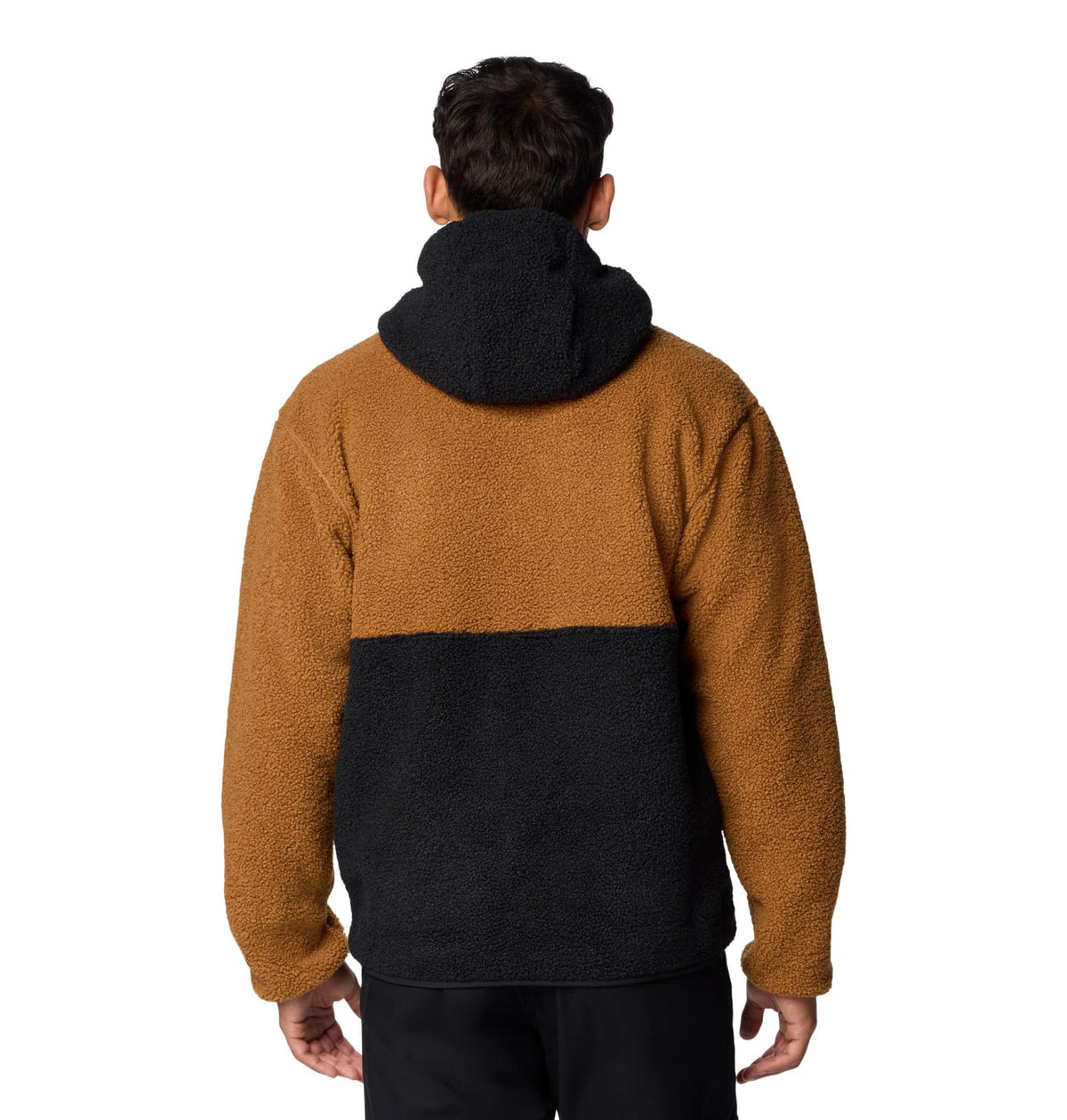 Columbia Men's Backbowl II Remastered Full Zip Hoodie, Camel Brown/Black, Medium