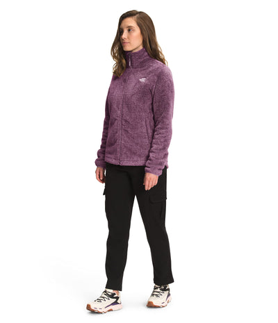 The North Face Women's Printed Multicolor Osito Jacket, Minimal Grey/Pikes Purple, M