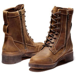 Timberland Gracelyn Waterproof Mid Lace Side-Zip Boot Rust Full Grain 9 B (M)