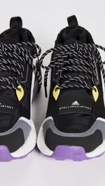 adidas by Stella McCartney Women's Outdoorboost 2.0 Light Sneakers, Core Black/Active Purple/Black, 8.5 Medium US