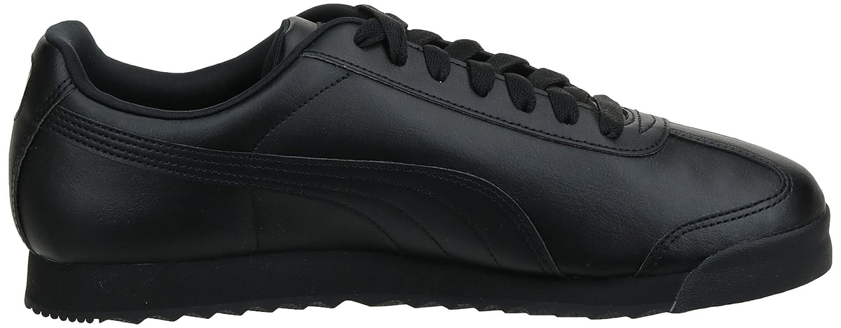PUMA Mens Roma Sneaker, Basic black-black, 11