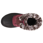 Propét Women's Lumi Tall Lace Snow Boot, Berry, 8.5 Medium US