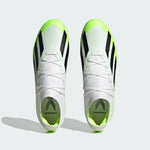 adidas Men's X Crazyfast.3 Football Shoes (Firm Ground), FTWR White Core Black Lucid Lemon, 13.5