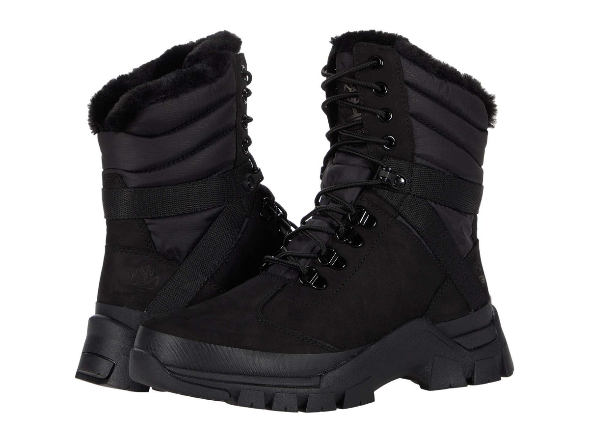 Timberland Jenness Falls Waterproof Insulated Leather and Fabric Boot Black Nubuck 10 B (M)