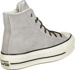 Converse Women's Sherpa Chuck Taylor All Star Platform High Top Sneaker, Wolf Grey/Egret-black, 9
