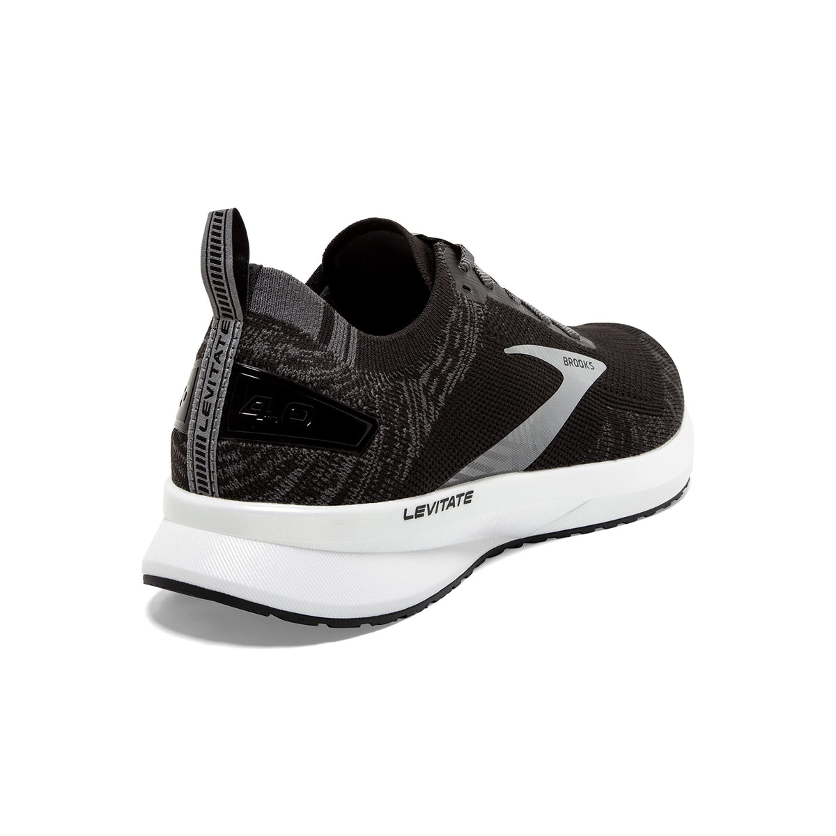 Brooks Men's Levitate 4 Running Shoe - Black/Blackened Pearl/White - 12.5