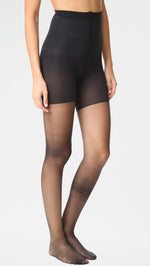 SPANX Women's Luxe Leg Sheer Tights, Very Black, A