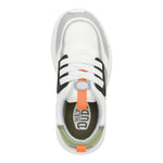 HEYDUDE Men's Kid Sirocco Play Colorblock (Little Kid/Big Kid), White/Grey/Olive, 2 Medium