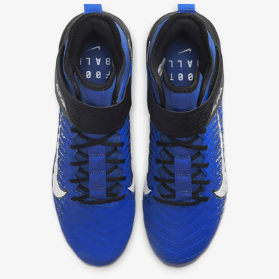 Nike Men's Alpha Menace Pro 2 Mid Football Cleats, Game Royal/White/Black, 10.5