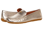 Coach® Marley Driver Women Loafers – Pebbled Leather Upper – Cushioned Footbed – Synthetic Lining – Gold Tone Champagne 9.5 B - Medium