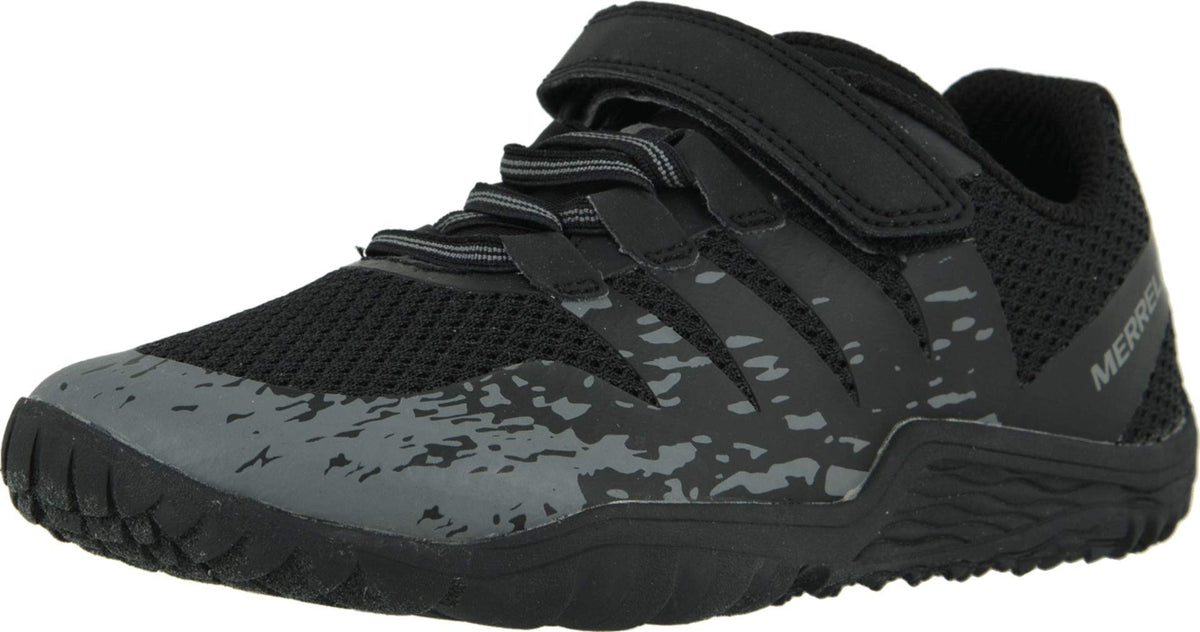 Merrell Trail Glove 5 Alternative Closure Hiking Sneaker, Black, 1.5 US Unisex Big Kid