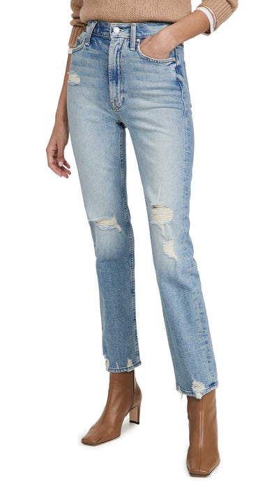 MOTHER Women's High Waisted Rider Skimp, The Confession, Blue, 32