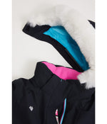 Obermeyer Kids Cara Mia Jacket For Toddlers, Little Kids and Big Kids - Faux Fur Detachable Hood, Adorable and Cozy Jacket Black 7 Little Kid One Size