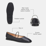 Coach Women's Emilia Metallic Leather Mary Jane Flat, Black, 9