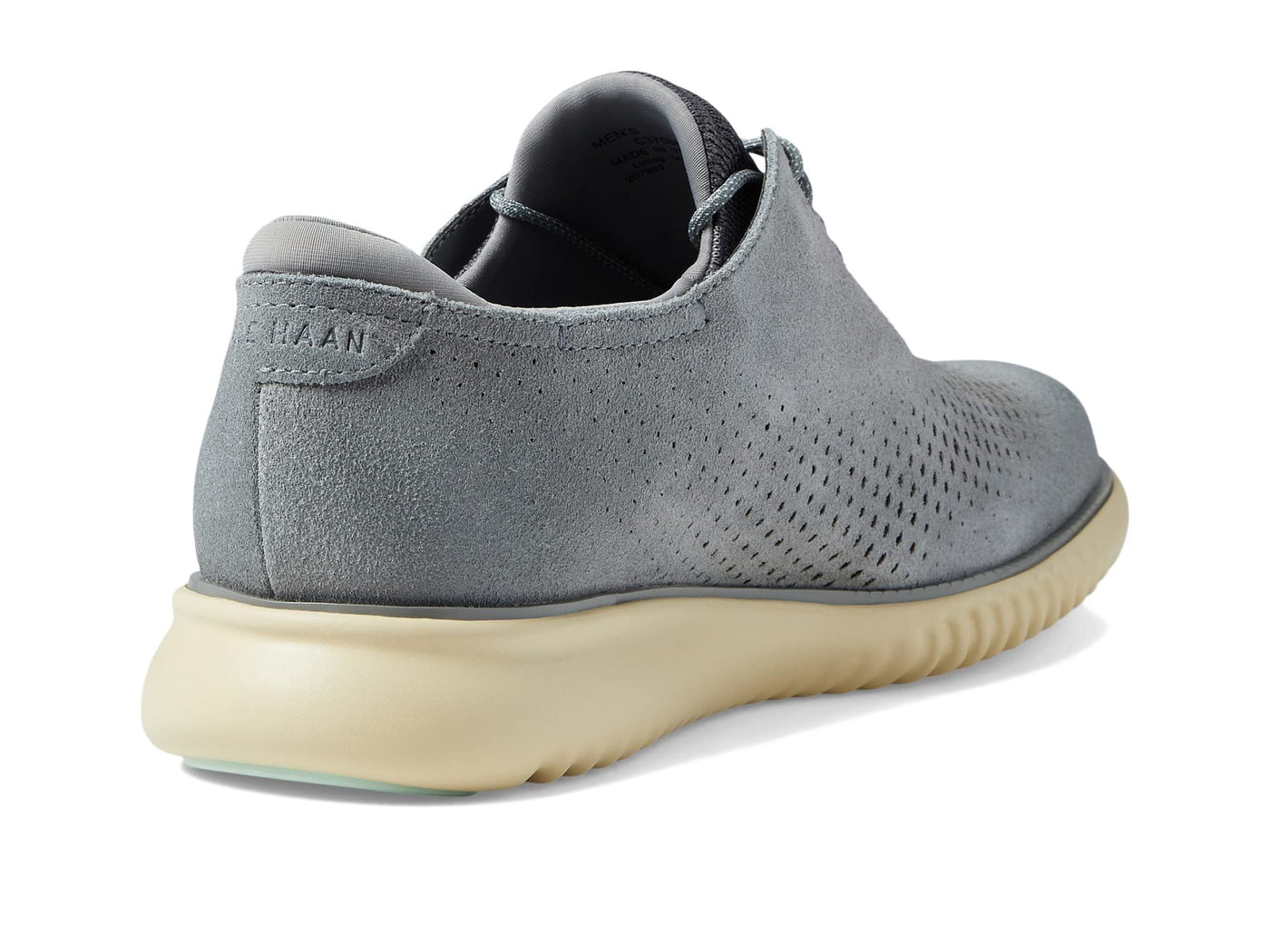 Cole Haan 2.Zerogrand Laser Wing Tip Oxford Lined Monument/Alabaster Gleam 11.5 W - Wide