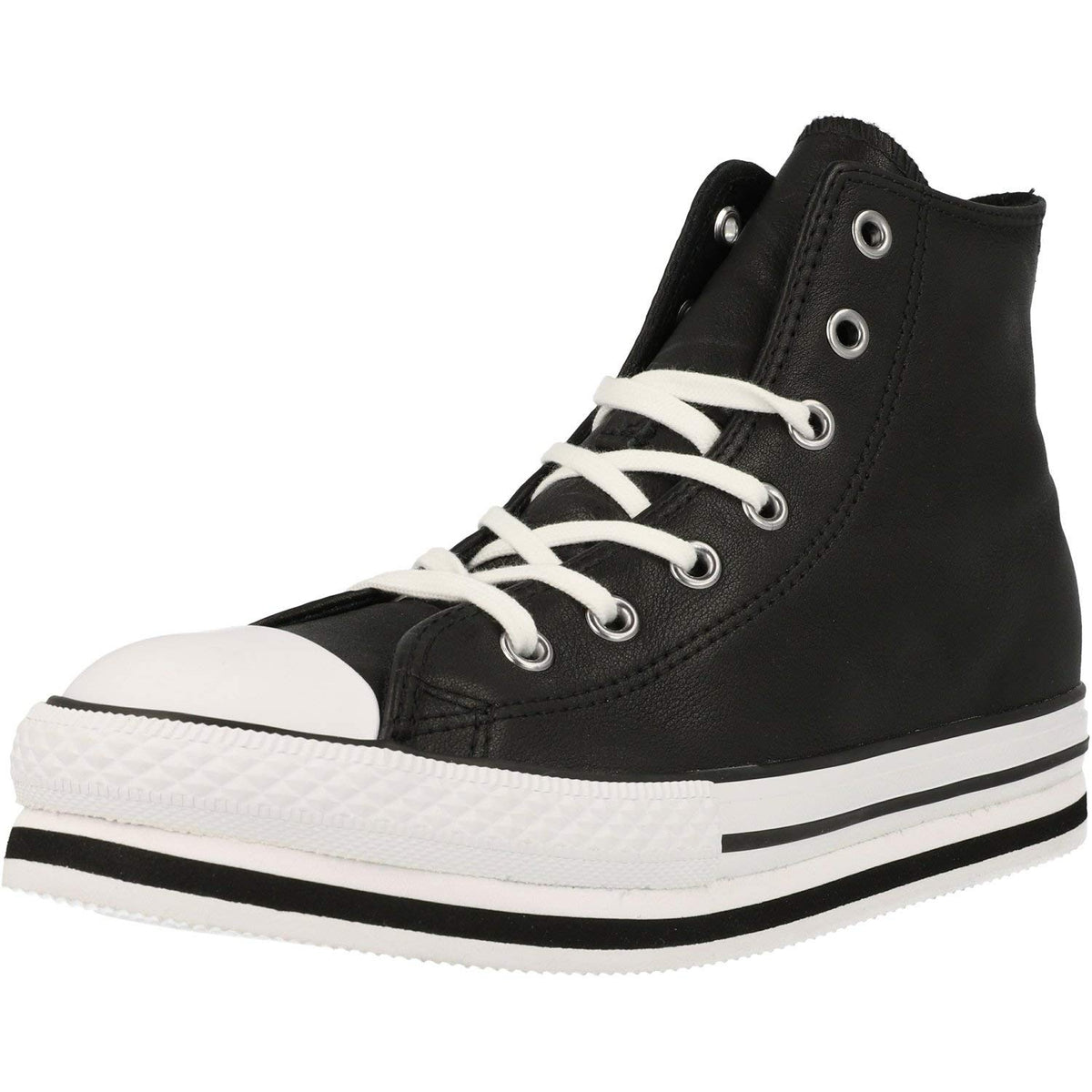 Converse Chuck Taylor All Star Platform EVA Hi Black/White Leather 5 US Junior