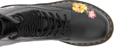 Dr. Martens Womens Vonda II Applique Core Originals Floral Black Boots - Black Softy T - 5