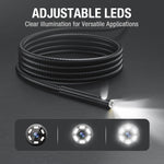 Teslong Inspection Camera, Dual Lens Borescope Camera with Light, NTS300 5" IPS Industrial Endoscope, 1080P Waterproof Flexible Mechanic Fiber Optic Snake Scope Cam for Wall Automotive Engine (3.3FT)