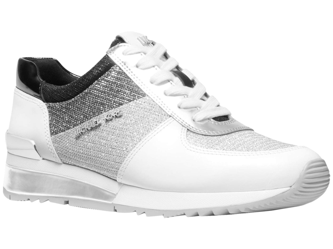 MICHAEL Michael Kors Allie Wrap Trainer Silver 9 M