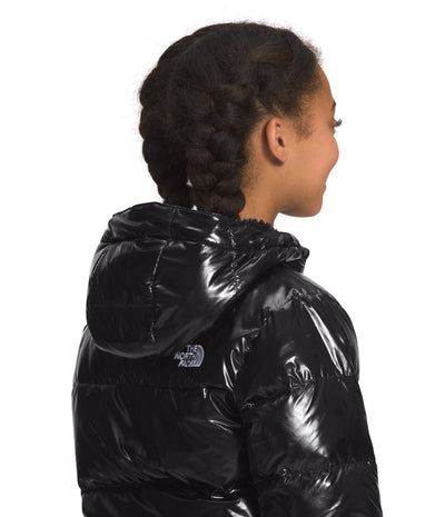 THE NORTH FACE Girls' Printed North Down Fleece-Lined Parka, TNF Black, Large
