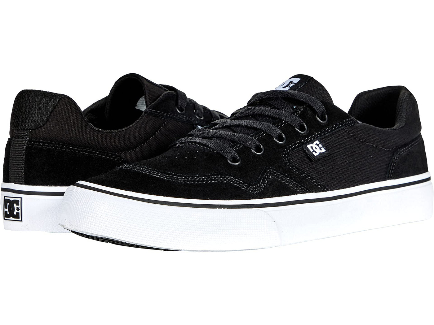 DC Mens Rowlan Casual Low Top Skate Shoes Sneakers Black/White 11 D - Medium