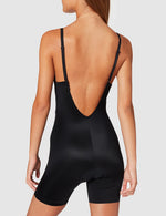 SPANX Suit Your Fancy Plunge Low-Back Mid-Thigh Bodysuit Very Black SM