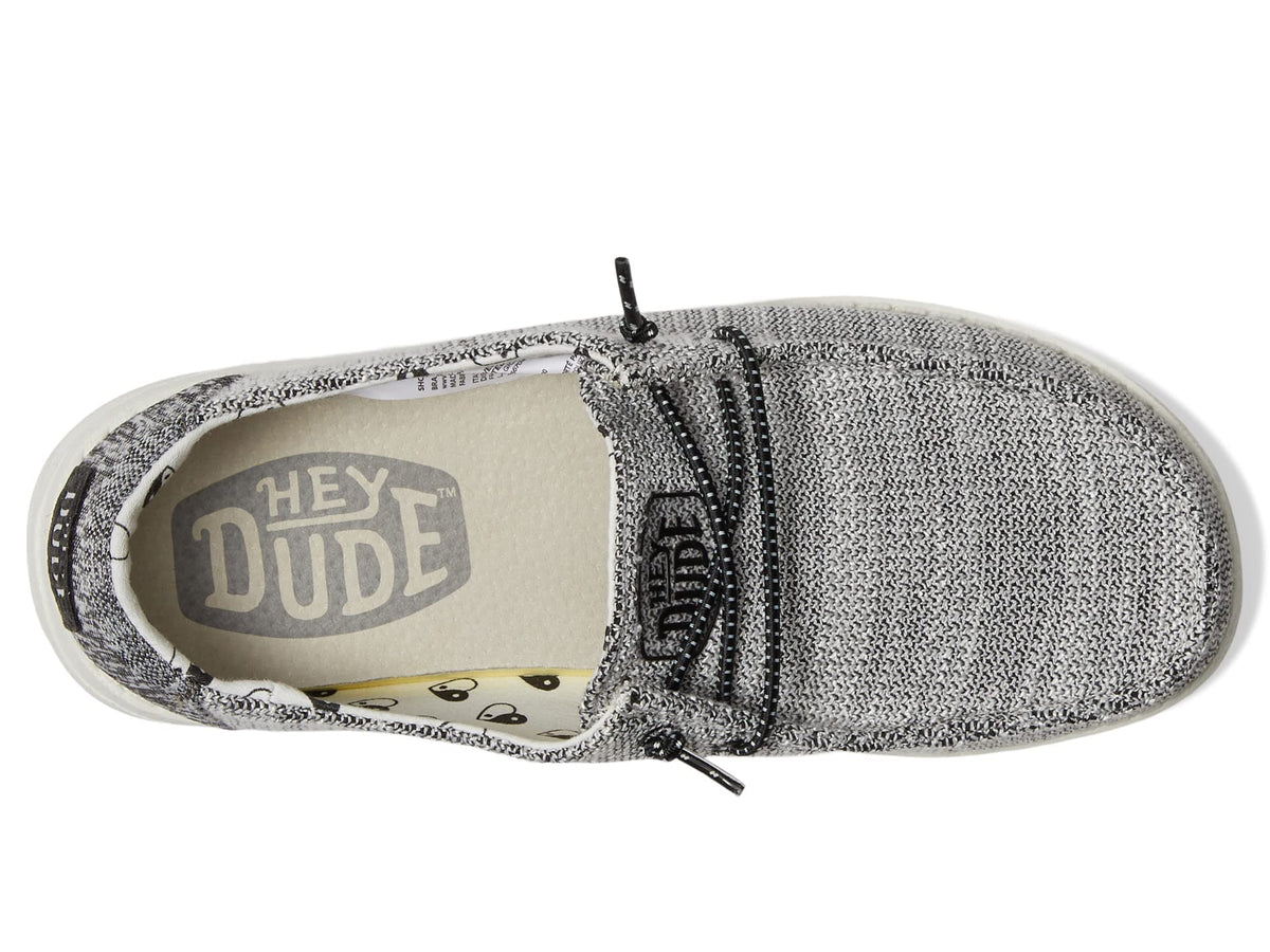 Hey Dude Wendy Stretch Loafers for Little and Big Kids with Low-Top Silhouette and Lace-Up Closure Yin Yang 2 Little Kid M