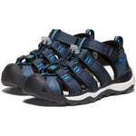 KEEN Newport Neo H2 Closed Toe Water Sandals, Blue Nights/Brilliant Blue, 2 US Unisex Big Kid