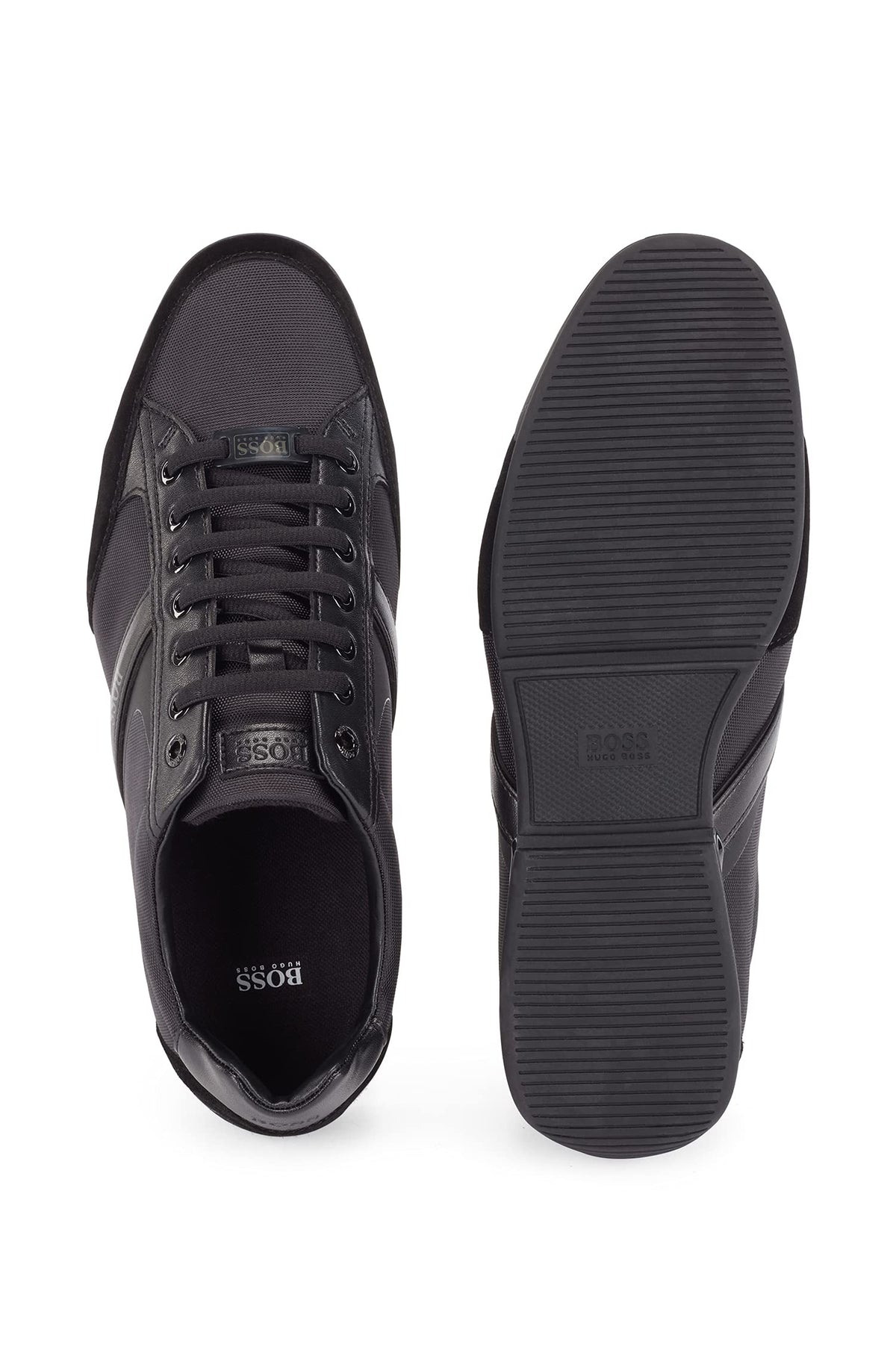 BOSS Men's Saturn_Lowp_mx Low-Top Sneakers, Black, 6