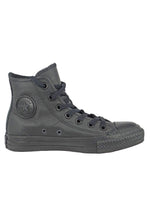 Converse Women's Chuck Taylor All Star Leather Hi Sneaker, Black Mono, 3.5