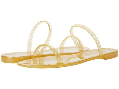 Stuart Weitzman Sawyer Slide Gold 6 M