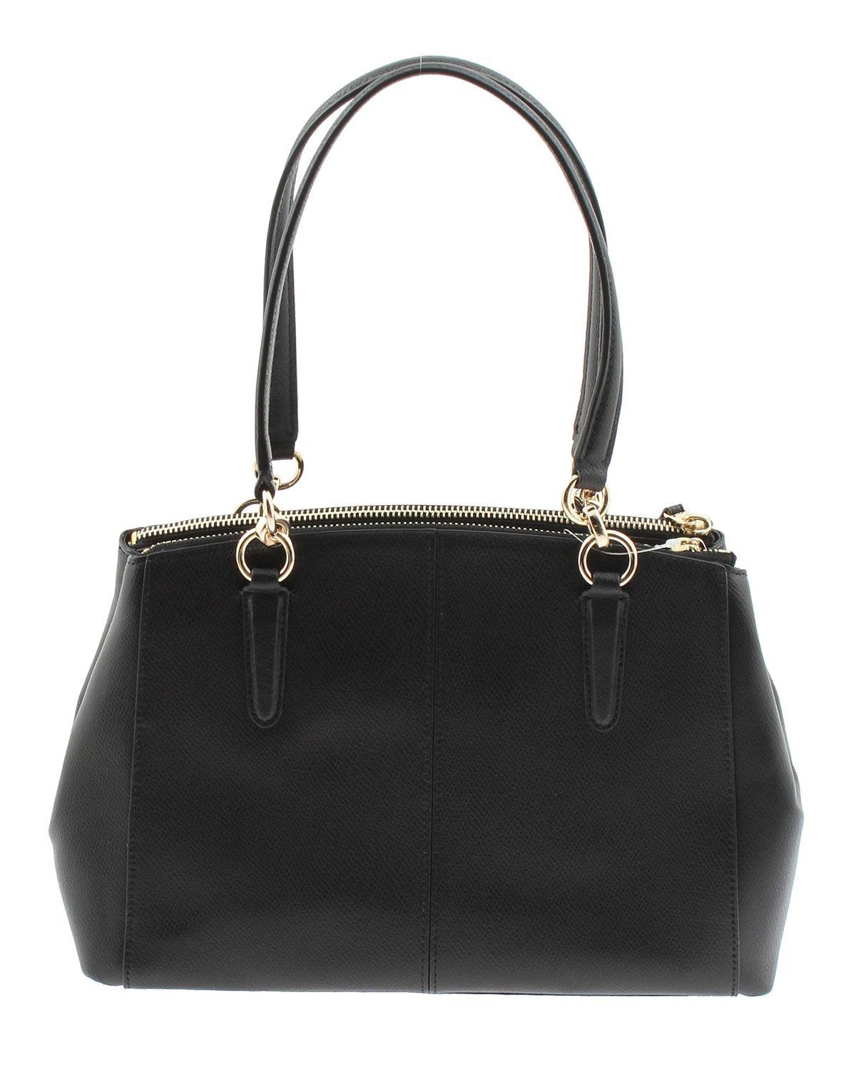 COACH Crossgrain Leather Christie Carryall Shoulder Bag Handbag Black 36606