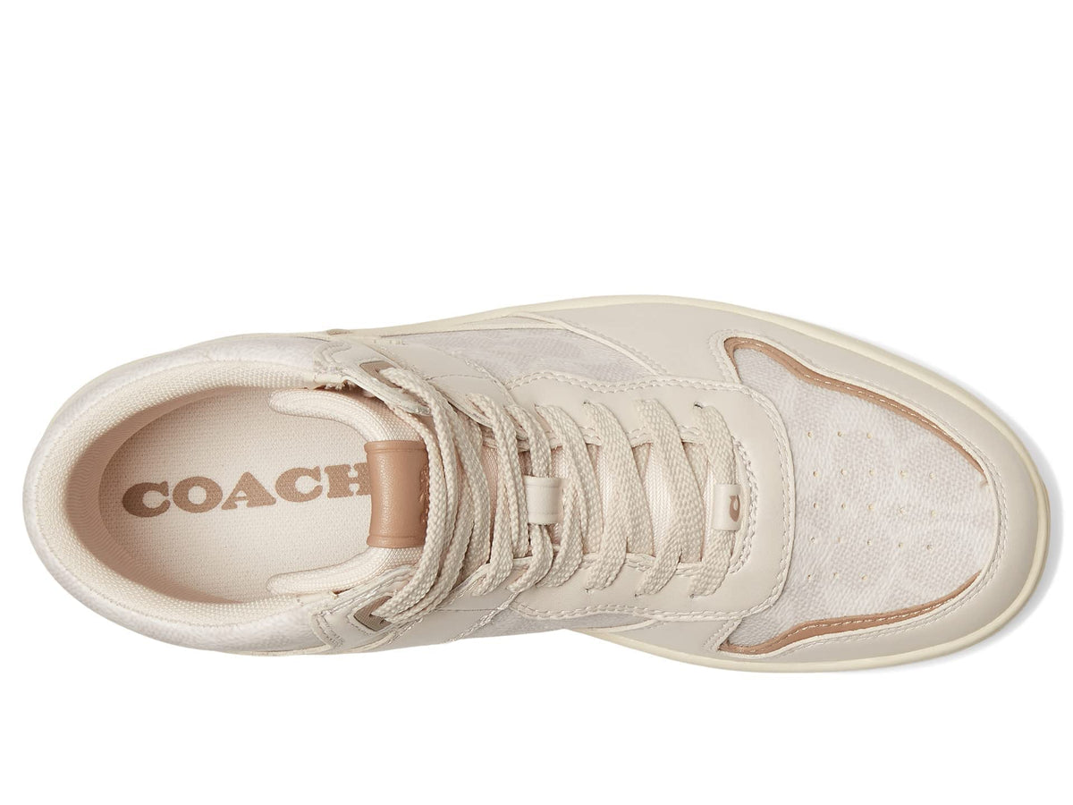 Coach High-Top Coated Canvas Sneaker Chalk 11 B (M)