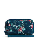 Vera Bradley Women's Cotton Smartphone Wristlet With RFID Protection, Rose Toile - Recycled Cotton, One Size