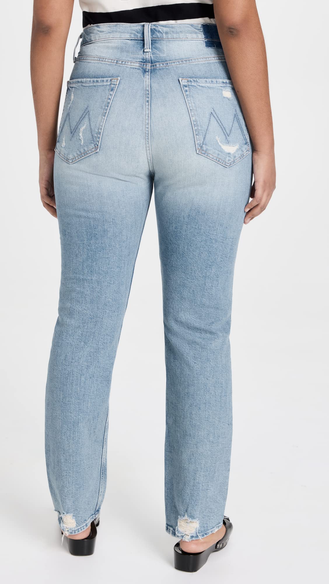 MOTHER Women's High Waisted Rider Skimp, The Confession, Blue, 24