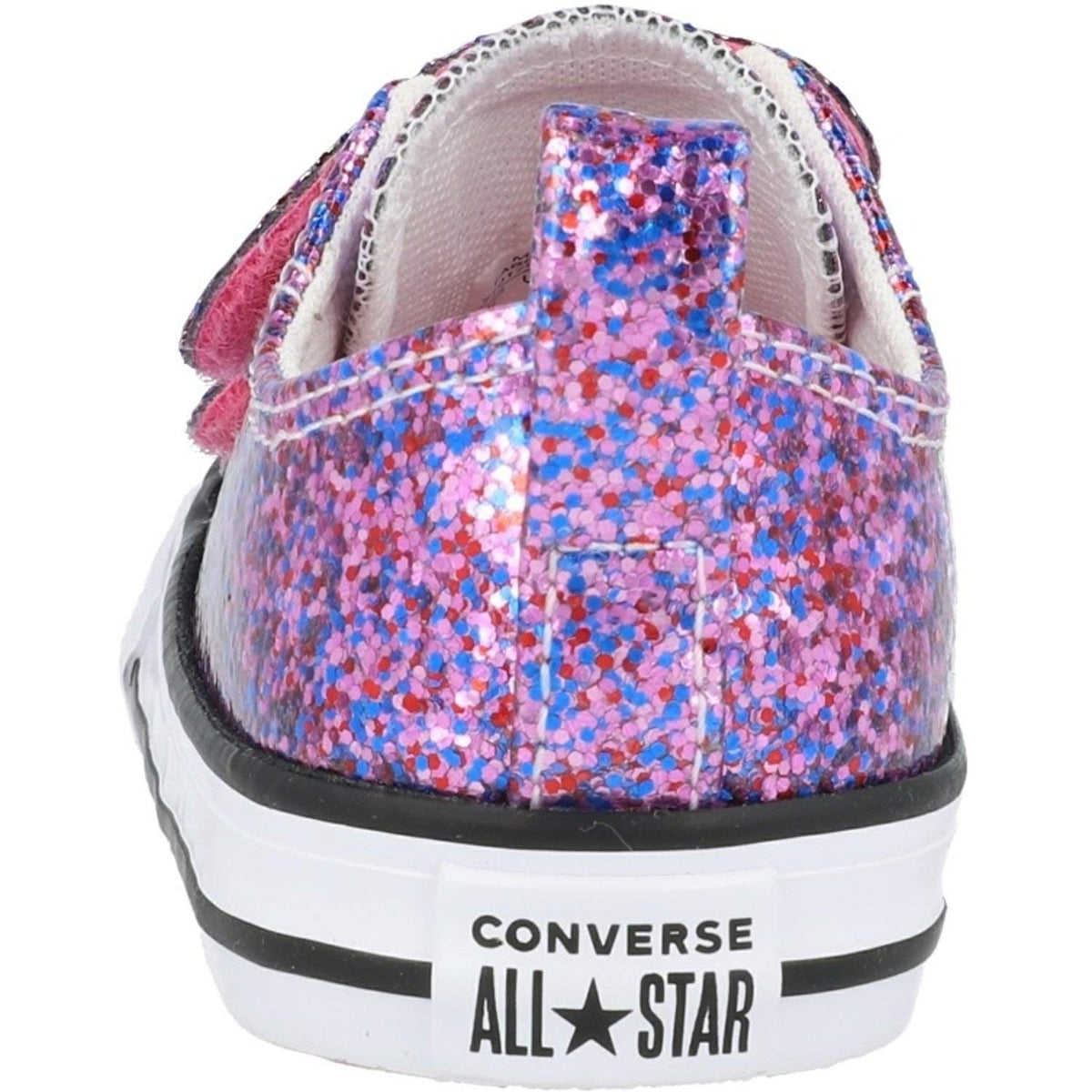 Converse Chuck Taylor All Star 2V Ox Coated Glitter Bold Pink/Black Synthetic 9 US Infant